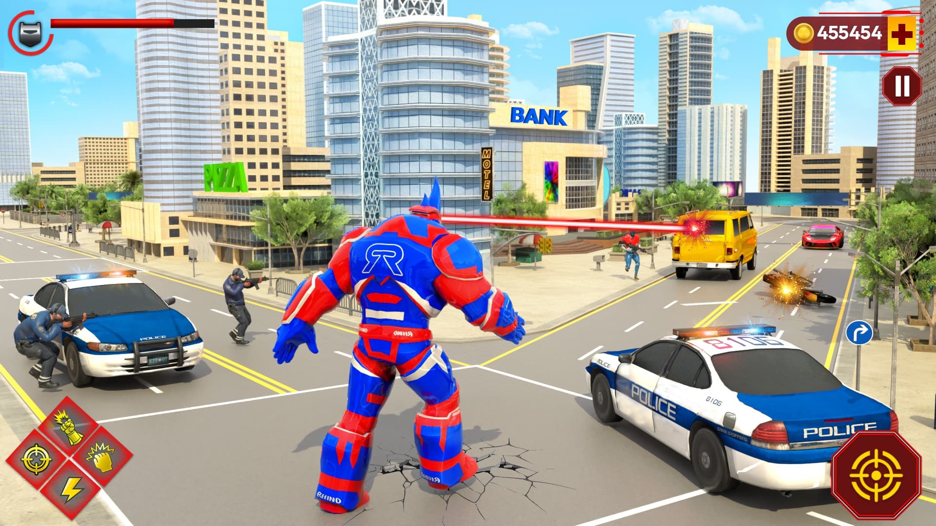 Rhino Robot Car Transformation showcase